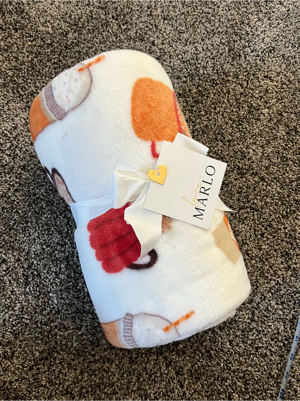 Fall pumpkin spice throw blanket